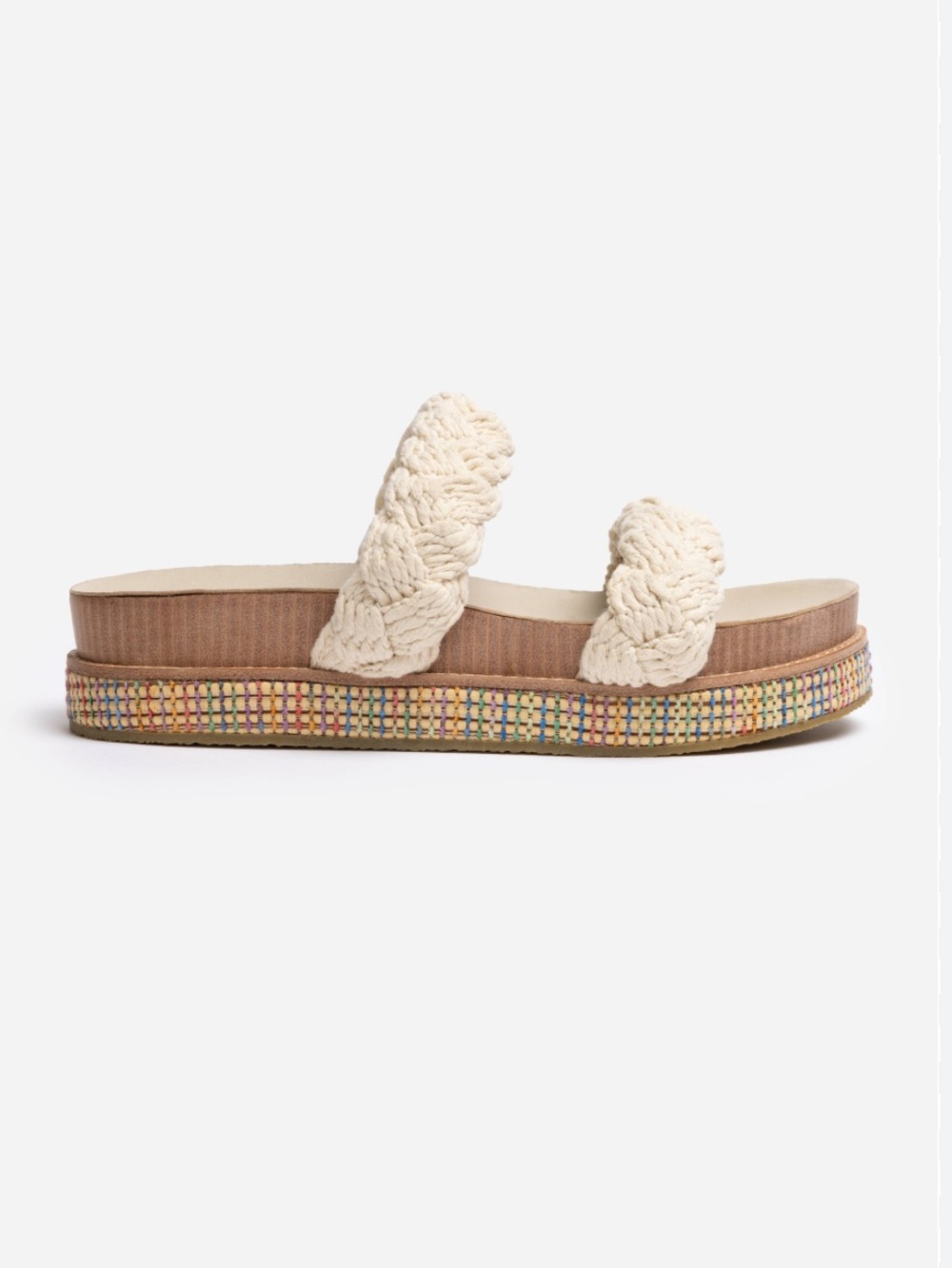 Johnny Was BRAIDED ROPE SANDAL ‑ CREAM SZ 8